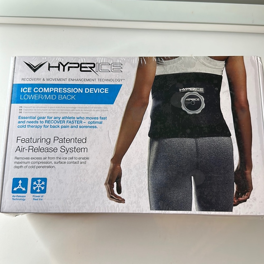Brand new in box ice compression device for lower mid back